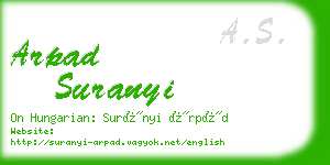 arpad suranyi business card